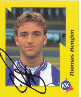 Thomas Hengen  Karlsruher SC 1997/1998  Panini Bundesliga Sticker original signiert 