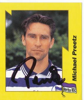 Michael Preetz  Hertha BSC Berlin  1997/1998  Panini Bundesliga Sticker original signiert 