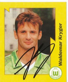 Waldemar Kryger  VFL Wolfsburg  1997/1998  Panini Bundesliga Sticker original signiert 