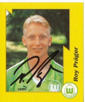 Roy Präger  VFL Wolfsburg  1997/1998  Panini Bundesliga Sticker original signiert 