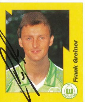 Frank Greiner  VFL Wolfsburg  1997/1998  Panini Bundesliga Sticker original signiert 