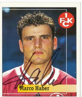 Marco Haber  FC Kaiserslautern  1994/1995  Panini Bundesliga Sticker original signiert 