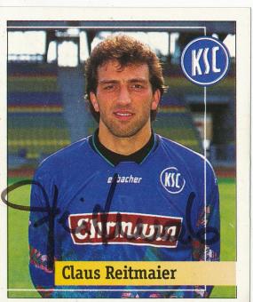 Claus Reitmaier  Karlsruher SC  1994/1995  Panini Bundesliga Sticker original signiert 