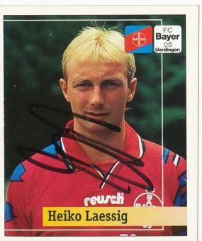 Heiko Laessig  Bayer 05 Uerdingen  1994/1995  Panini Bundesliga Sticker original signiert 