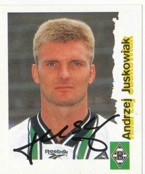 Andrzej Juskowiak  Borussia Mönchengladbach  1996/1997  Panini Bundesliga Sticker original signiert 