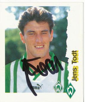 Jens Todt  SV Werder Bremen  1996/1997  Panini Bundesliga Sticker original signiert 