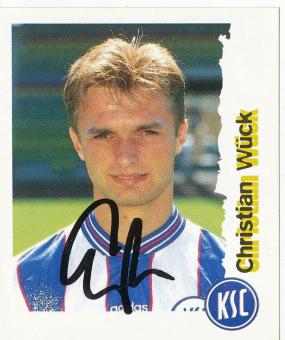 Christian Wück  Karlsruher SC  1996/1997  Panini Bundesliga Sticker original signiert 