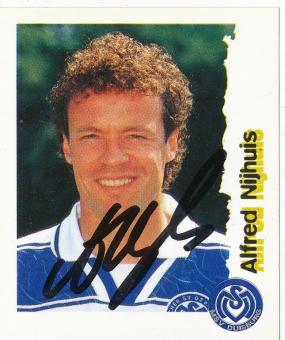 Alfred Nijhuis  MSV Duisburg  1996/1997  Panini Bundesliga Sticker original signiert 