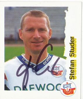 Stefan Studer  FC Hansa Rostock  1996/1997  Panini Bundesliga Sticker original signiert 