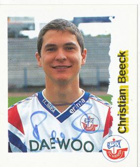 Christian Beeck  FC Hansa Rostock  1996/1997  Panini Bundesliga Sticker original signiert 