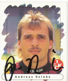 Andreas Reinke  FC Kaiserslautern  1995/1996  Panini Bundesliga Sticker original signiert 