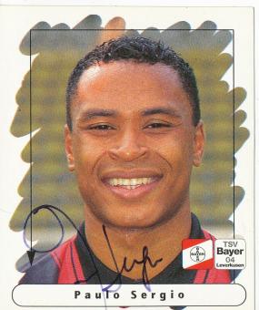 Paulo Sergio  Bayer 04 Leverkusen  1995/1996  Panini Bundesliga Sticker original signiert 
