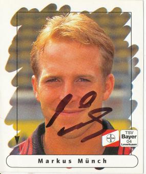 Markus Münch  Bayer 04 Leverkusen  1995/1996  Panini Bundesliga Sticker original signiert 