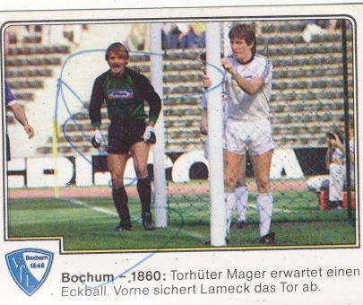 Reinhard Mager  VFL Bochum 1980  Panini Bundesliga Sticker original signiert 