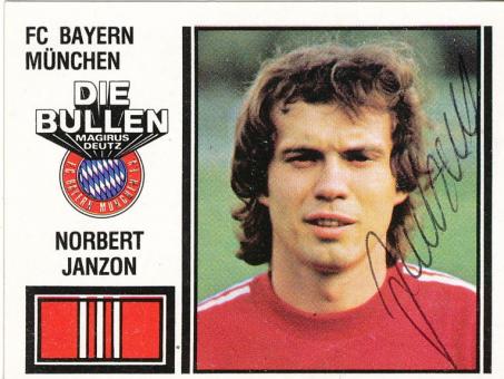 Norbert Janzon  FC Bayern München 1981  Panini Bundesliga Sticker original signiert 