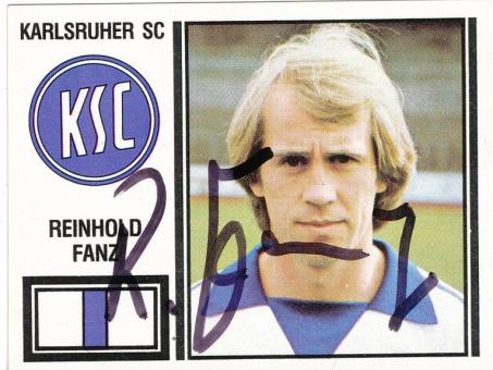 Reinhold Fanz  Karlsruher SC  1981  Panini Bundesliga Sticker original signiert 