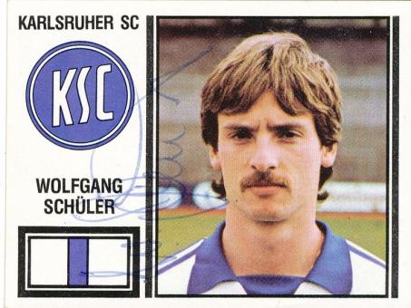 Wolfgang Schüler  Karlsruher SC  1981  Panini Bundesliga Sticker original signiert 