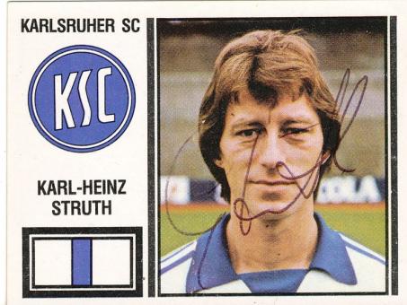 Karl Heinz Struth  Karlsruher SC  1981  Panini Bundesliga Sticker original signiert 