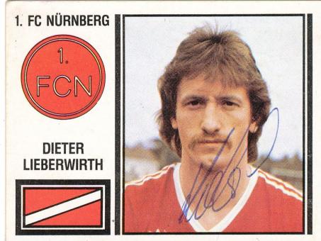 Dieter Lieberwirth  FC Nürnberg  1981  Panini Bundesliga Sticker original signiert 