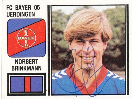 Norbert Brinkmann  Bayer 05 Uerdingen  1981  Panini Bundesliga Sticker original signiert 