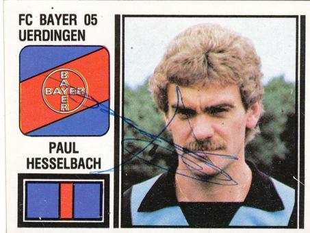 Paul Hesselbach  Bayer 05 Uerdingen  1981  Panini Bundesliga Sticker original signiert 