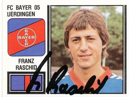Franz Raschid † 2010  Bayer 05 Uerdingen  1981  Panini Bundesliga Sticker original signiert 