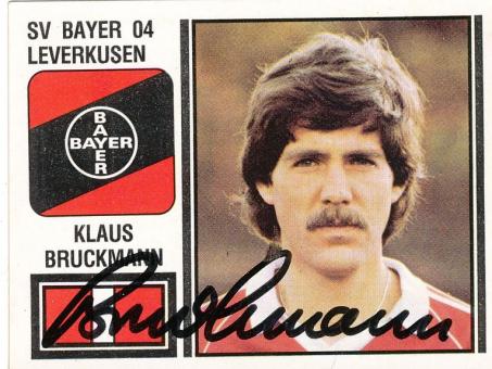 Klaus Bruckmann  Bayer 04 Leverkusen  1981  Panini Bundesliga Sticker original signiert 