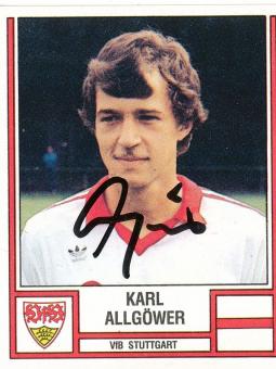 Karl Allgöwer  VFB Stuttgart  1982  Panini Bundesliga Sticker original signiert 