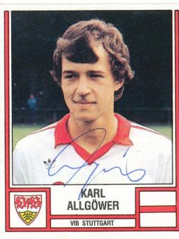 Karl Allgöwer  VFB Stuttgart  1982  Panini Bundesliga Sticker original signiert 