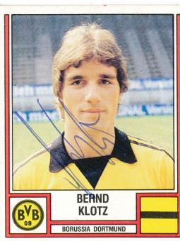 Bernd Klotz  Borussia Dortmund  1982  Panini Bundesliga Sticker original signiert 