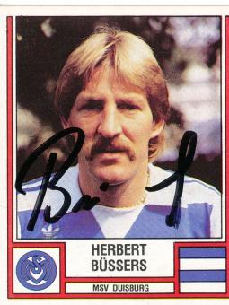 Herbert Büssers  MSV Duisburg  1982  Panini Bundesliga Sticker original signiert 