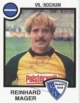 Reinhard Mager  VFL Bochum 1984  Panini Bundesliga Sticker original signiert 