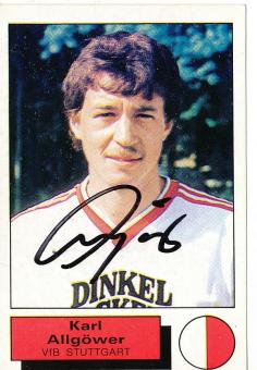 Karl Allgöwer  VFB Stuttgart  1986  Panini Bundesliga Sticker original signiert 