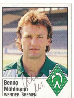 Benno Möhlmann  SV Werder Bremen  1987  Panini Bundesliga Sticker original signiert 
