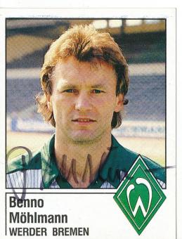 Benno Möhlmann  SV Werder Bremen  1987  Panini Bundesliga Sticker original signiert 