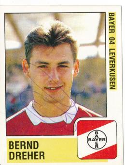 Bernd Dreher  Bayer 04 Leverkusen  1989  Panini Bundesliga Sticker original signiert 