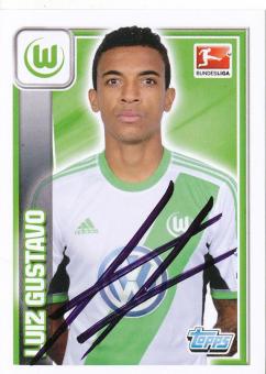 Luiz Gustavo  VFL Wolfsburg  2013/14 Topps  Bundesliga Sticker original signiert 