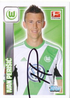 Ivan Perisic  VFL Wolfsburg  2013/14 Topps  Bundesliga Sticker original signiert 