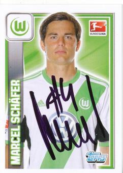 Marcel Schäfer  VFL Wolfsburg  2013/14 Topps  Bundesliga Sticker original signiert 