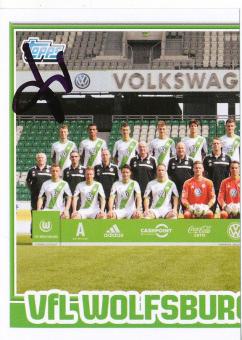 VFL Wolfsburg  2013/14 Topps  Bundesliga Sticker original signiert 