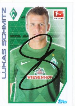 Lukas Schmitz  SV Werder Bremen  2012/13 Topps  Bundesliga Sticker original signiert 