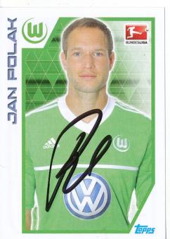 Jan Polak  VFL Wolfsburg  2012/13 Topps  Bundesliga Sticker original signiert 