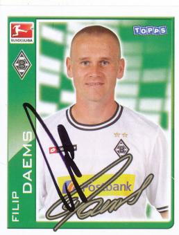 Filip Daems  Borussia Mönchengladbach  2010/11 Topps  Bundesliga Sticker original signiert 