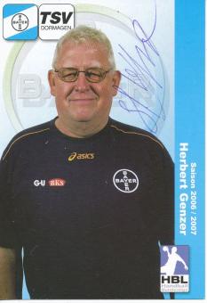 Herbert Genzer  2006/2007 TSV Dormagen  Handball Autogrammkarte original signiert 