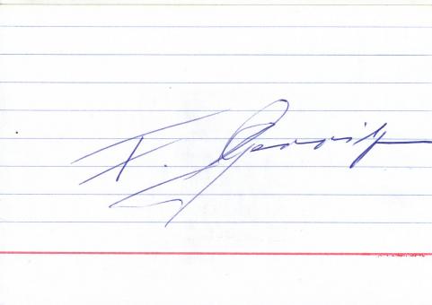 Felix Gerritzen † 2007  DFB Fußball Nationalspieler Blanko Karte original signiert 