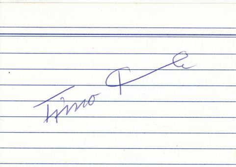 Timo Konietzka † 2012  DFB Fußball Nationalspieler Blanko Karte original signiert 