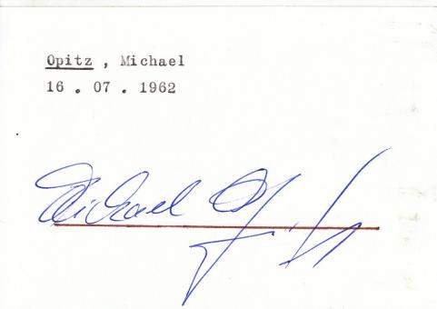 Michael Opitz  FC Schalke 04  Fußball Nationalspieler Blanko Karte original signiert 