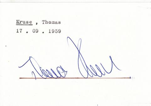 Thomas Kruse  FC Schalke 04  Fußball Nationalspieler Blanko Karte original signiert 