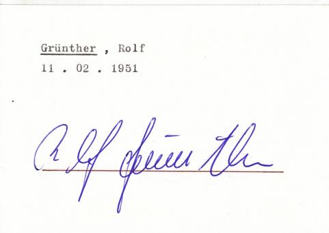 Rolf Grünther  1860 München  Fußball  Blanko Karte original signiert 