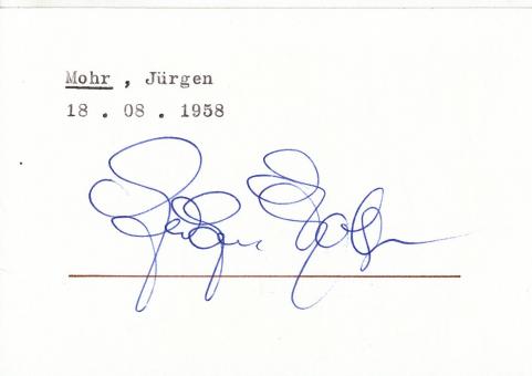 Jürgen Mohr  FC Köln  Fußball Blanko Karte original signiert 
